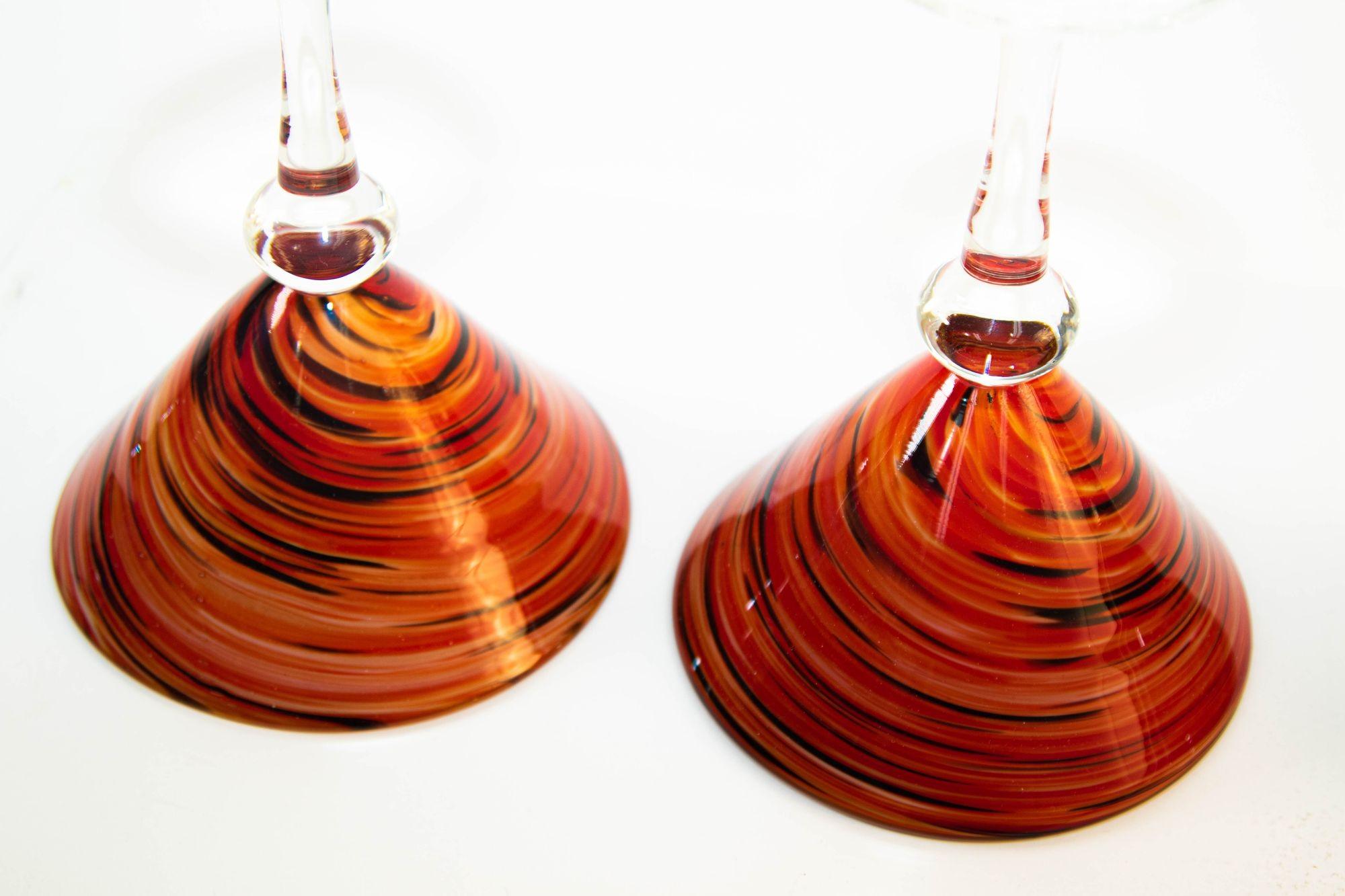 red martini glasses