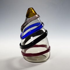 Vintage Murano Sasso Glass Vase by Luciano Gaspari for Salviati & C. ca. 1960