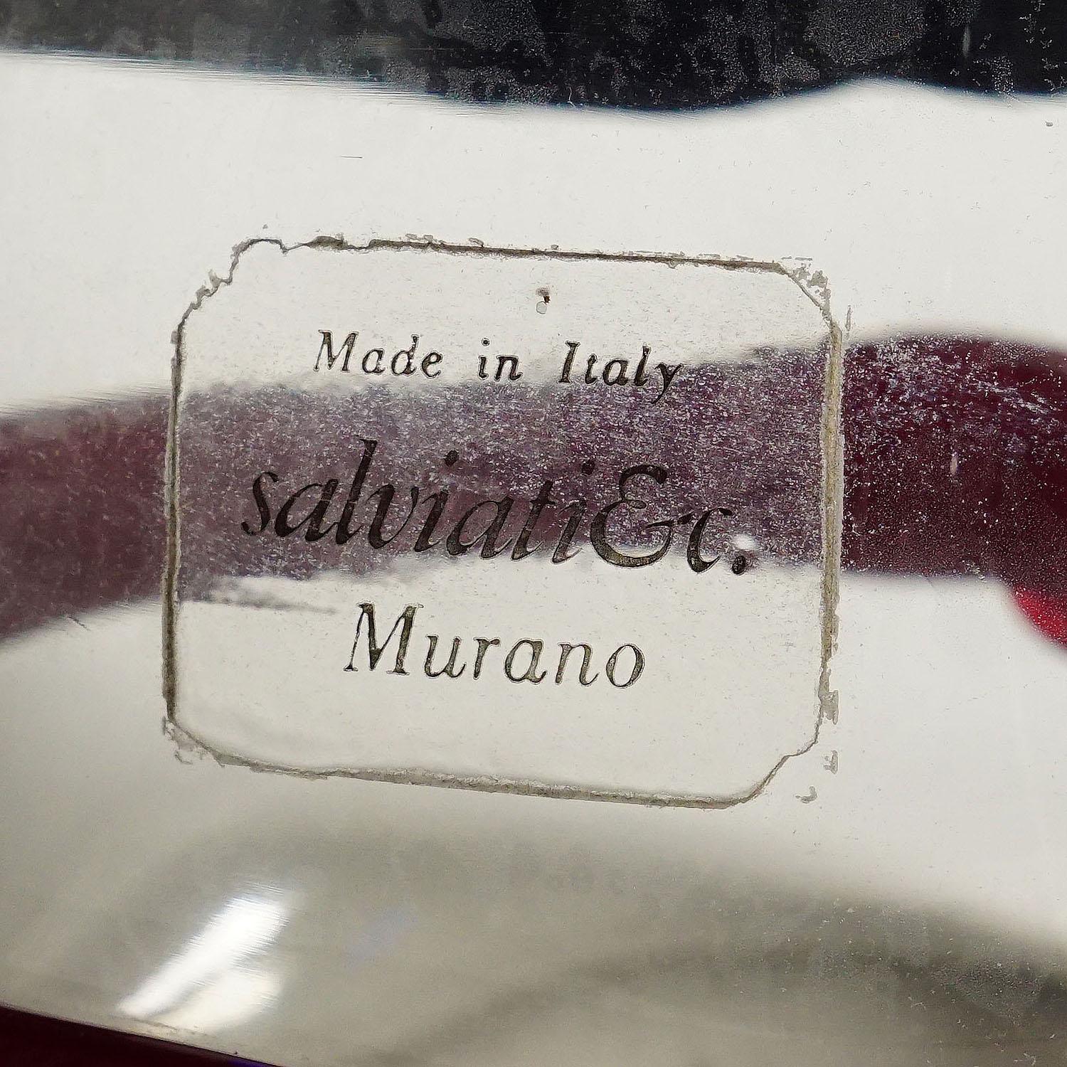 Vintage Murano Sasso Glass Vase by Luciano Gaspari for Salviati & C. ca. 1960 For Sale 1