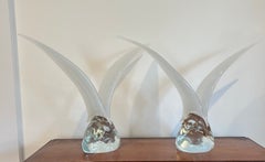 Vintage Murano Seagull Sculptures Birds