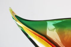 Vintage Murano sommerso art glass freeform vase by Flavio Poli for Seguso 1960