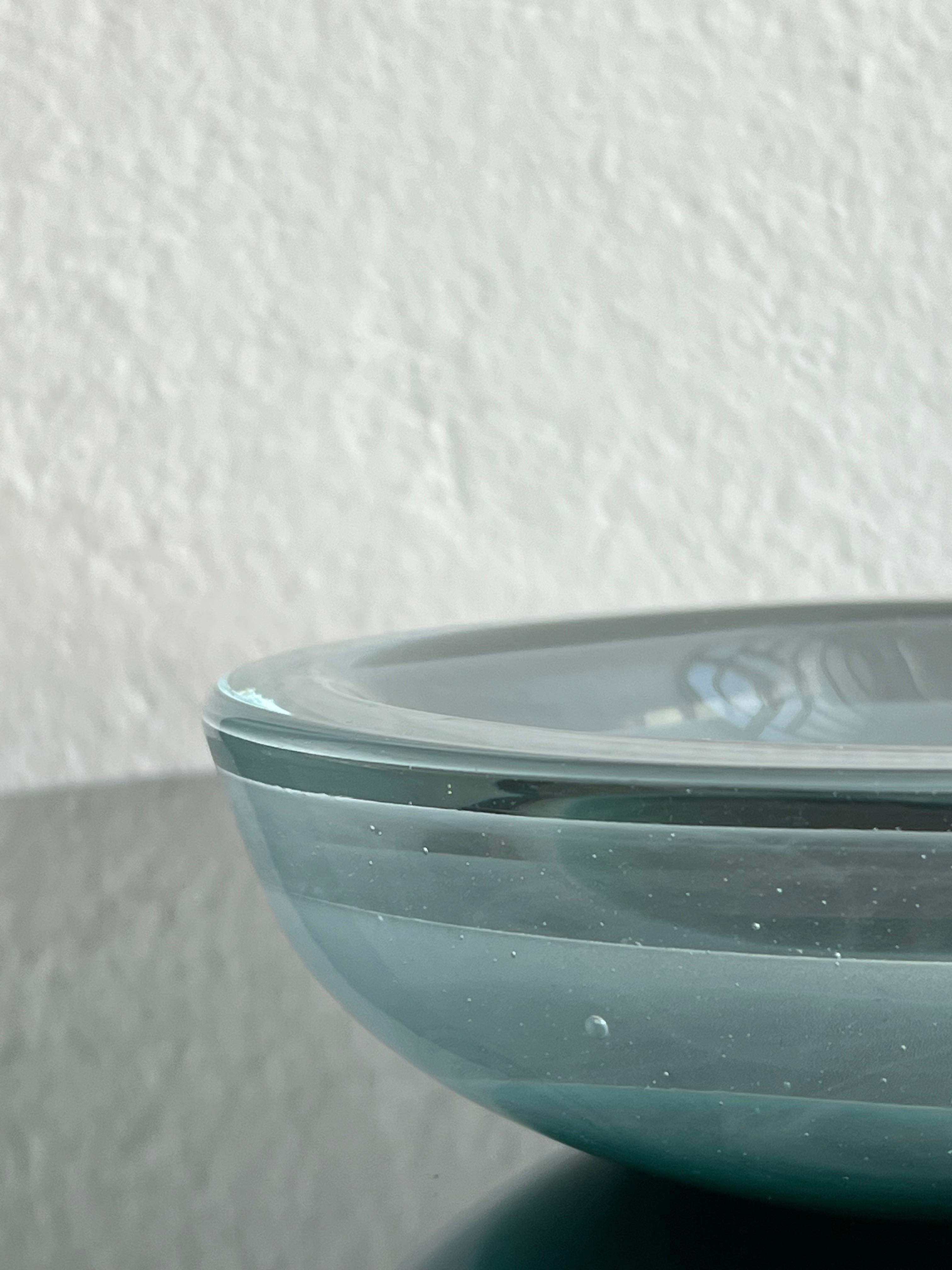 Mid-20th Century Vintage Murano Sommerso Collectible Sculpture Venini in Aquamarine glass For Sale