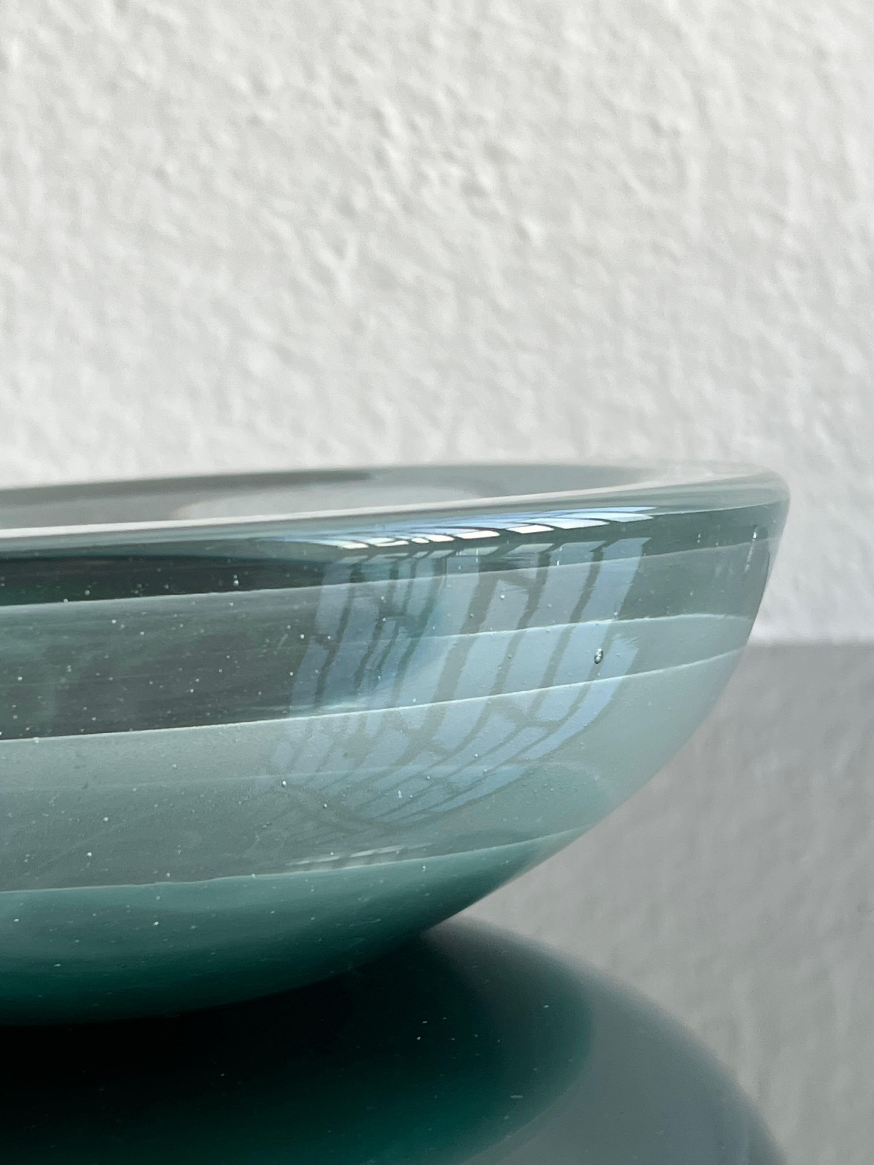 Glass Vintage Murano Sommerso Collectible Sculpture Venini in Aquamarine glass For Sale