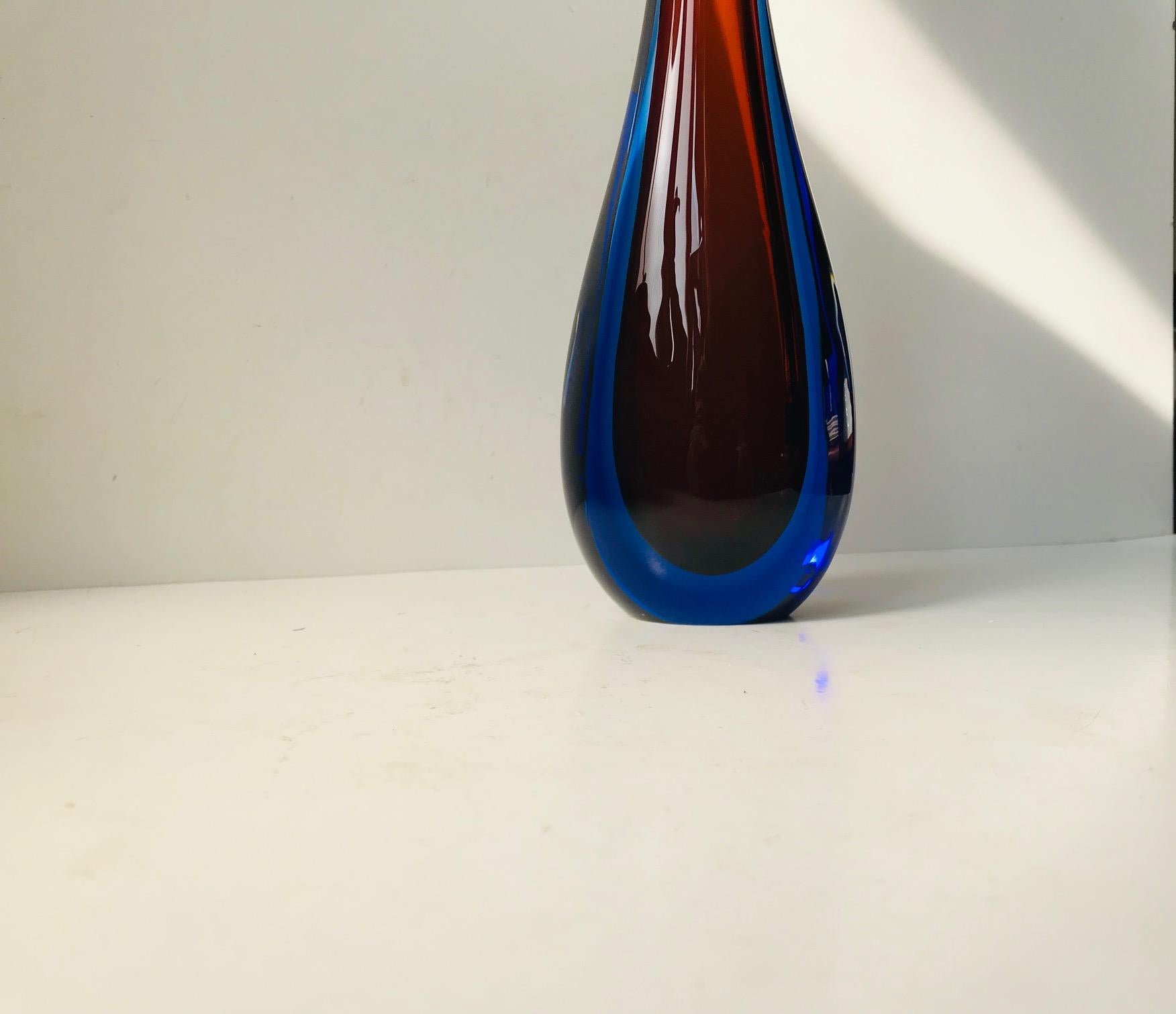 Italian Vintage Murano Sommerso Glass Ashtray by Flavio Poli for Seguso, 1960s