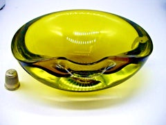 Vintage Murano Sommerso Glass Geode Bowl Antonio da Ros for Cenedese Signed