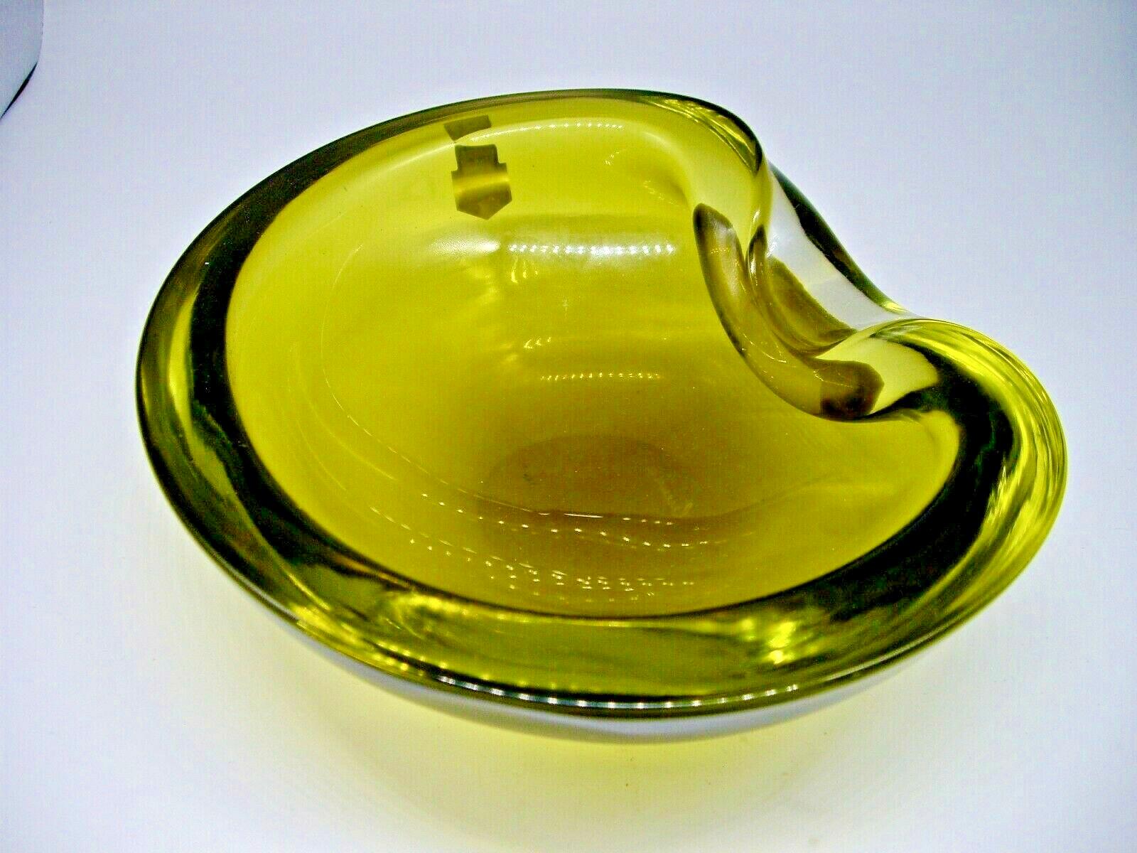 Italian Vintage Murano Sommerso Glass Geode Bowl Antonio da Ros for Cenedese Signed 
