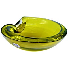 Vintage Murano Sommerso Glass Geode Bowl Antonio da Ros for Cenedese Signed