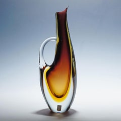 Caraffa di Murano Sommerso d'epoca di Arte Nuova Murano 1950