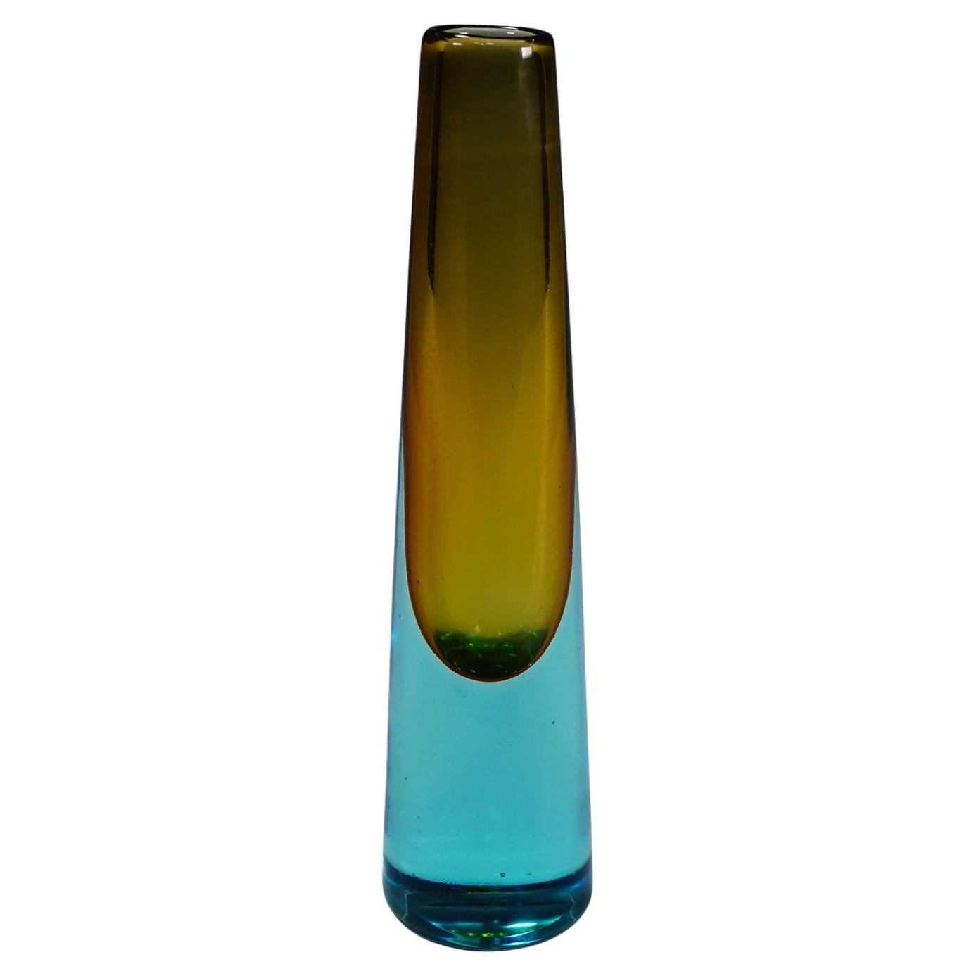 Jarrón vintage de Murano Glass Sommerso de Salviati & Co. ca. 1960