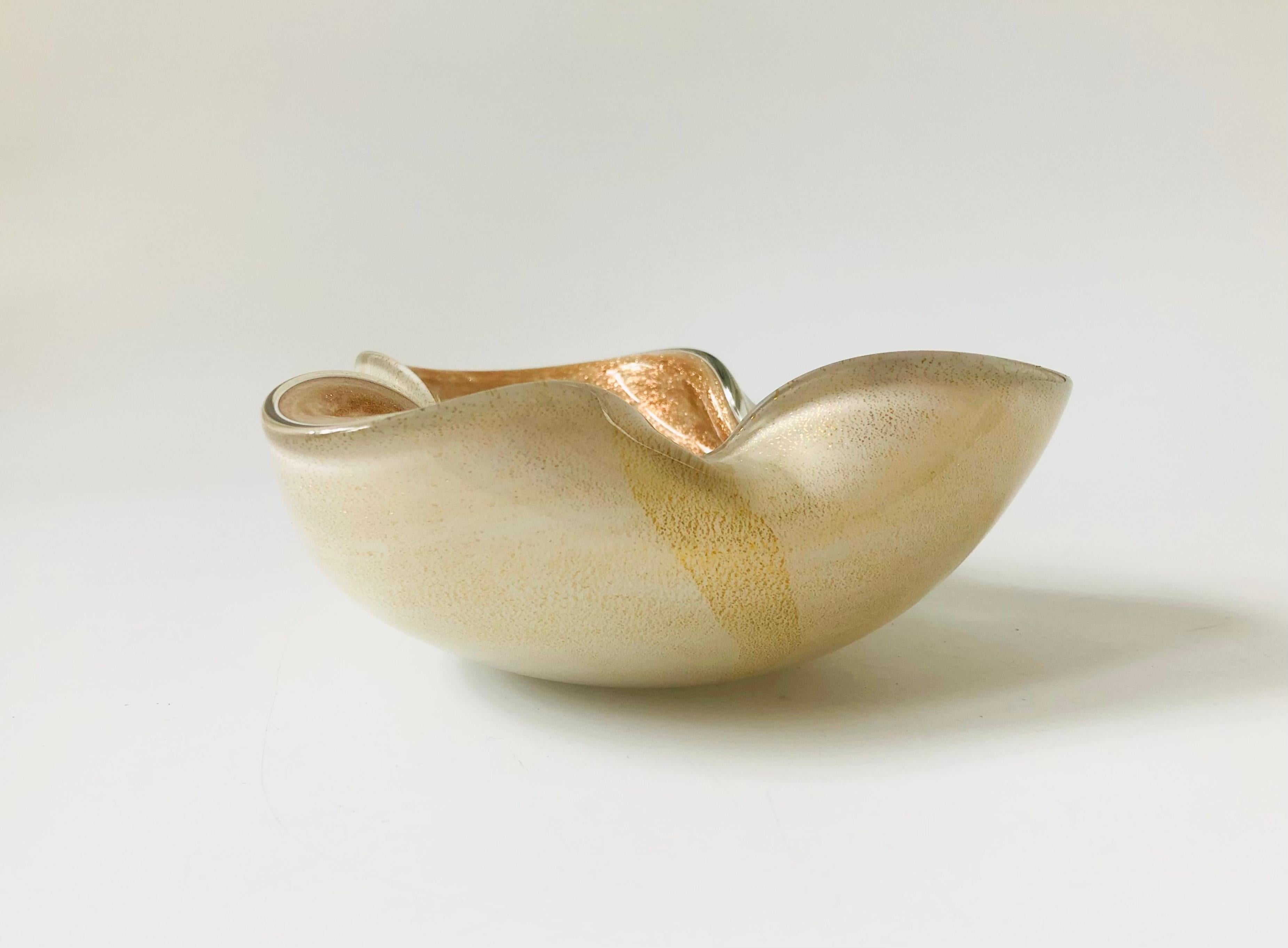 20th Century Vintage Murano Style Art Glass Bowl