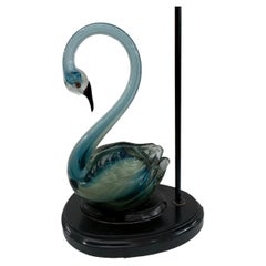 Vintage Murano Swan Lamp