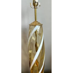 Vintage Murano Swirled Glass Table Lamp