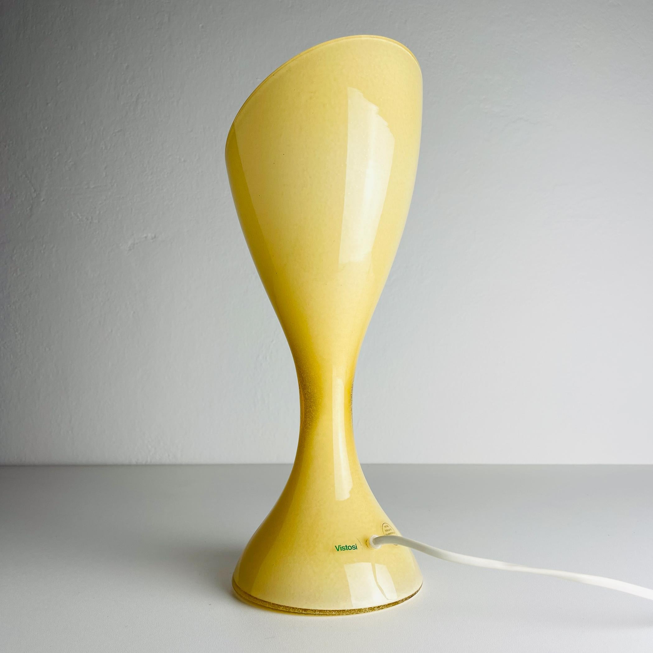 Vintage Murano table lamp by Vistosi, Italy 1980s For Sale 3
