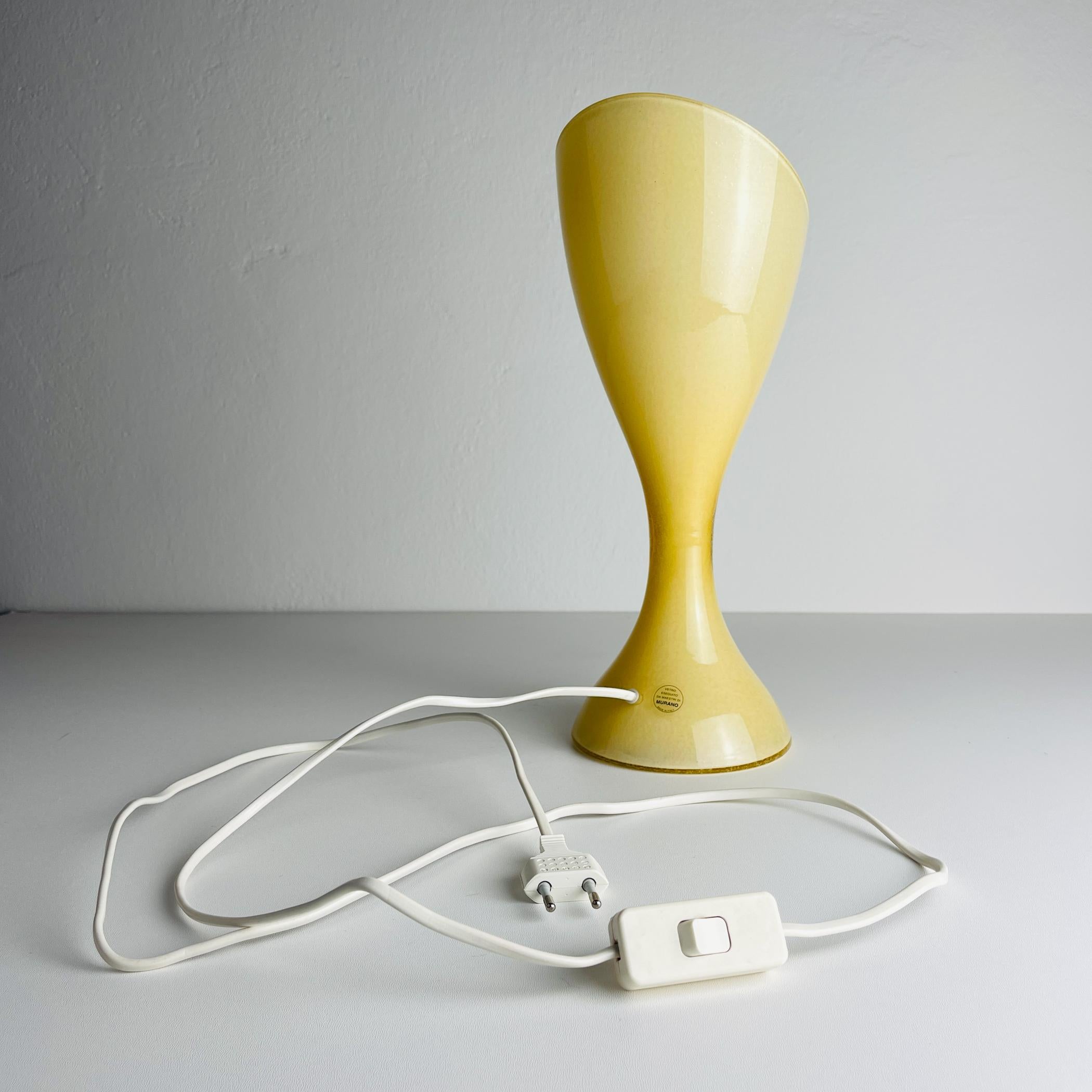 Vintage Murano table lamp by Vistosi, Italy 1980s For Sale 4
