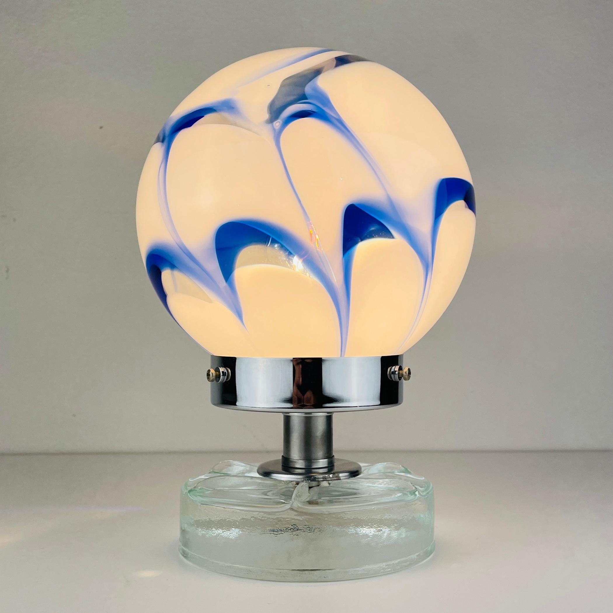 Vintage murano table lamp by Zonca Italy 1980s  2