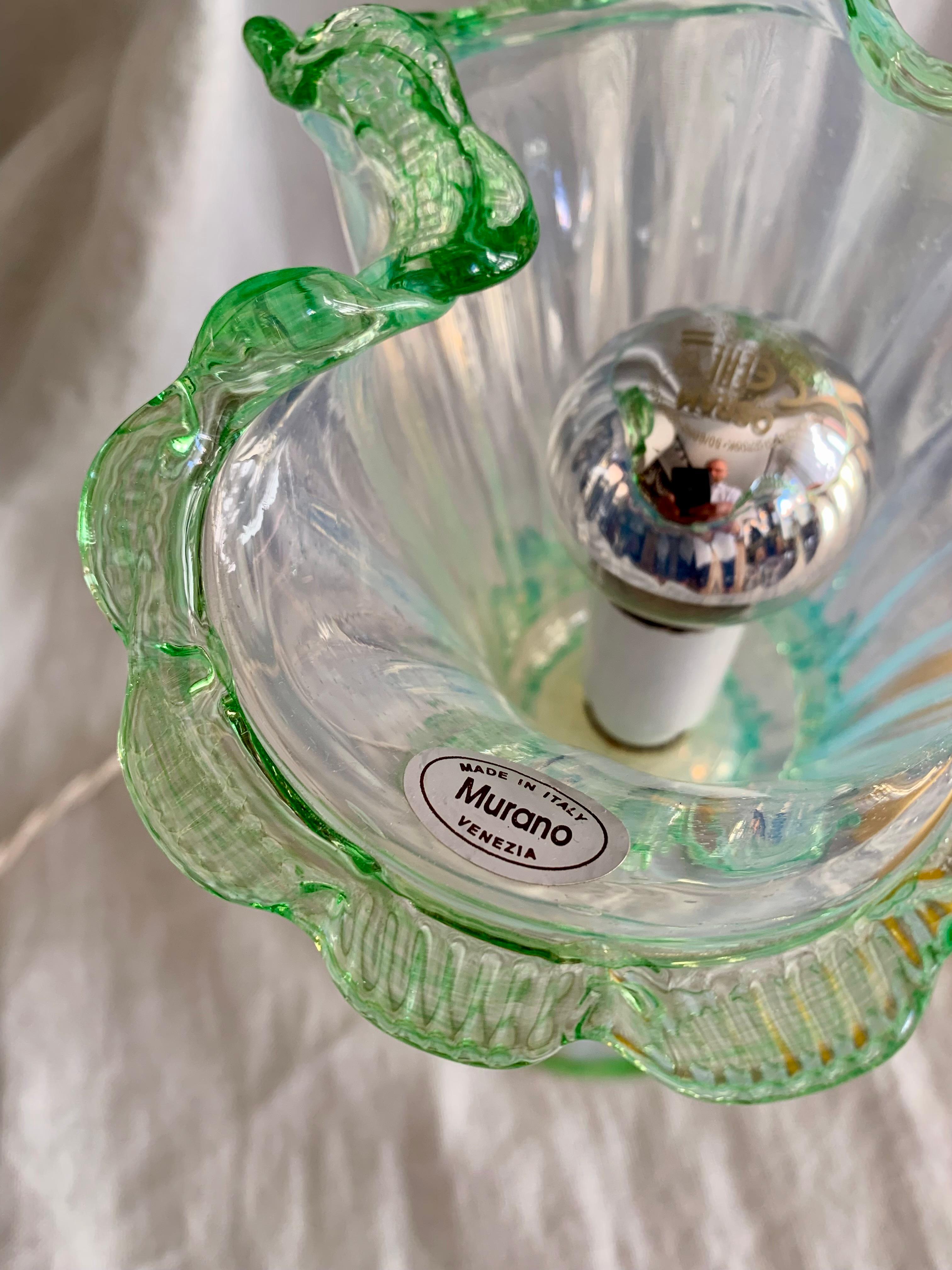 Italian Vintage Murano Table Lamp For Sale