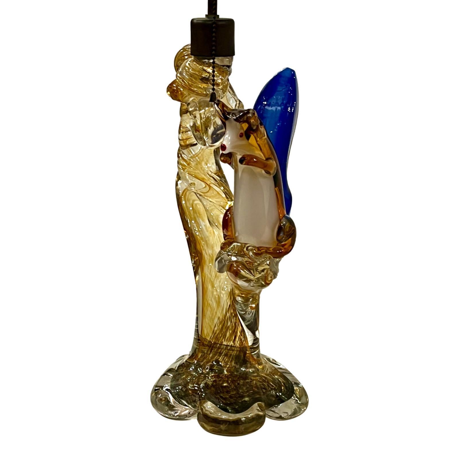 Mid-20th Century Vintage Murano Table Lamp For Sale