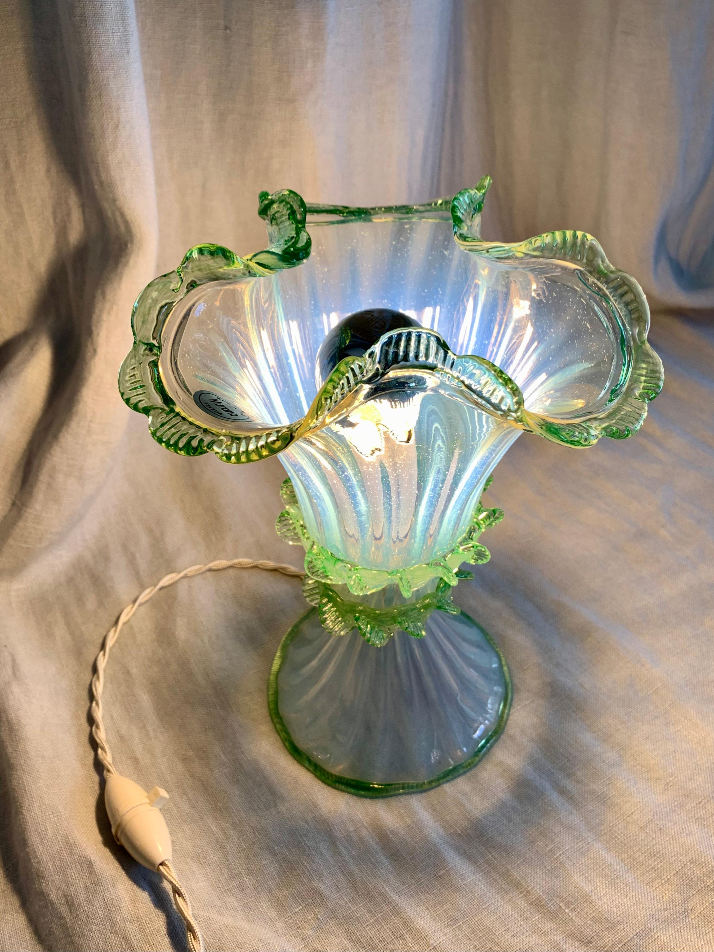 Vintage Murano Table Lamp For Sale 1