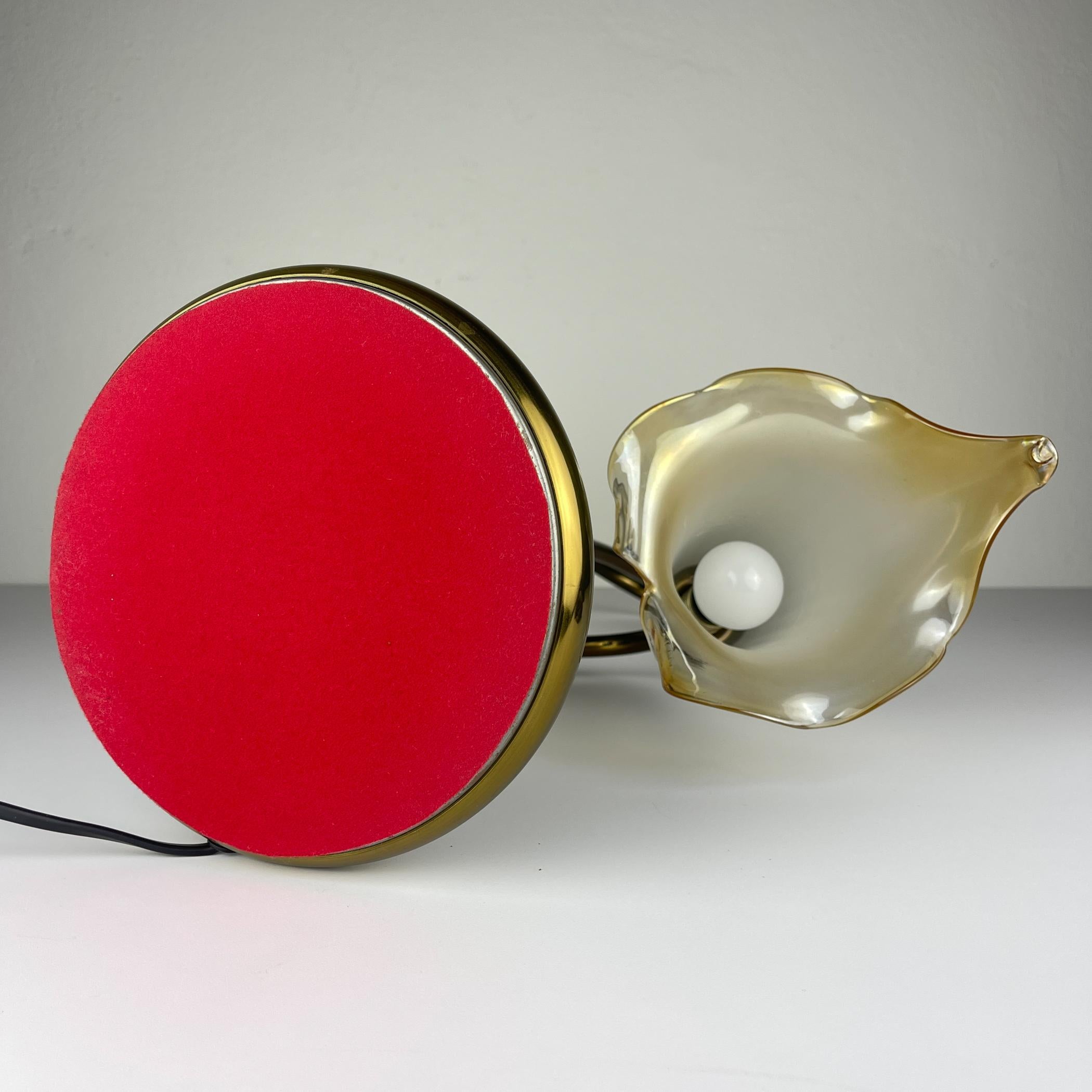 Lampe de table Vintage Murano Lilies, Italie 1970 en vente 4