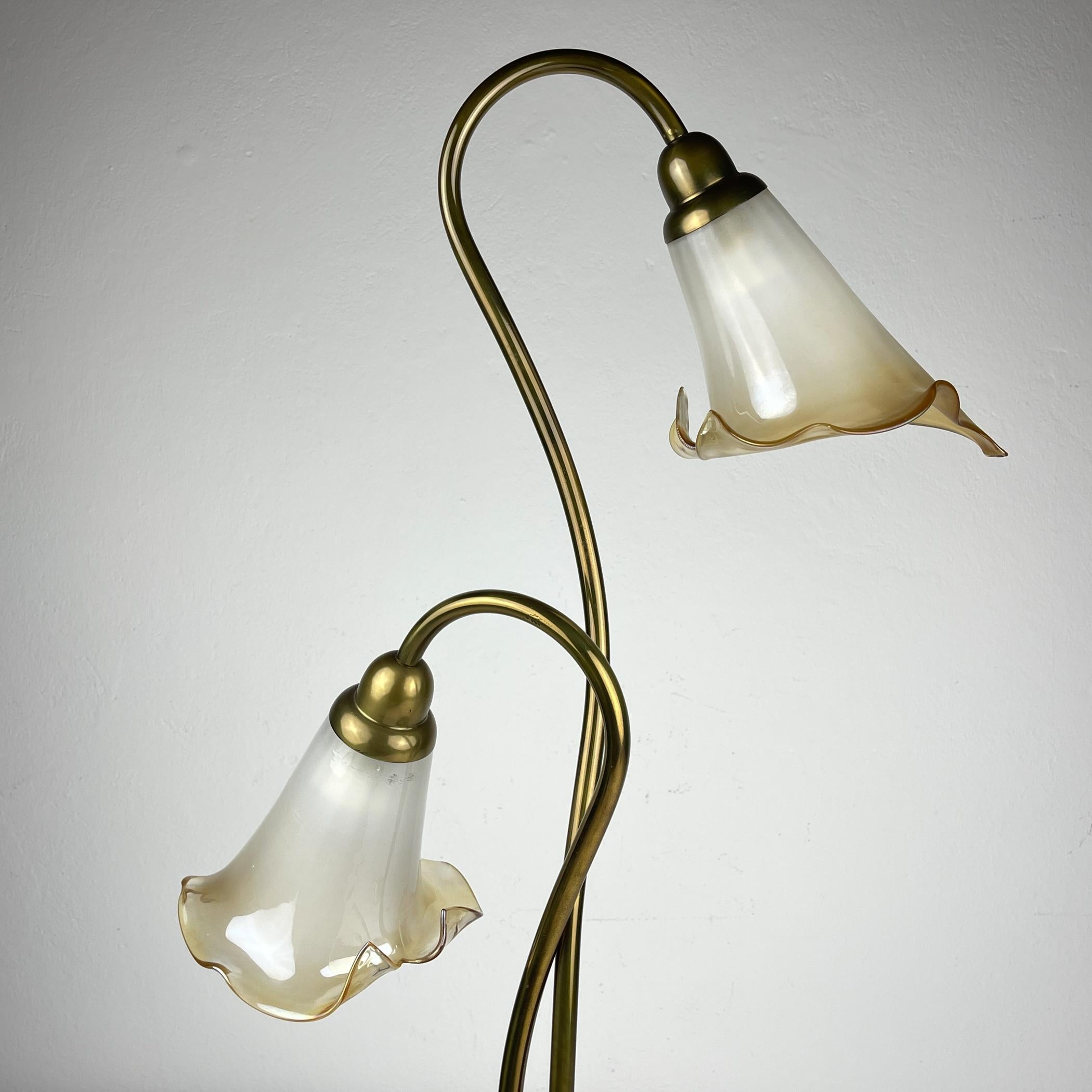 Lampe de table Vintage Murano Lilies, Italie 1970 en vente 6