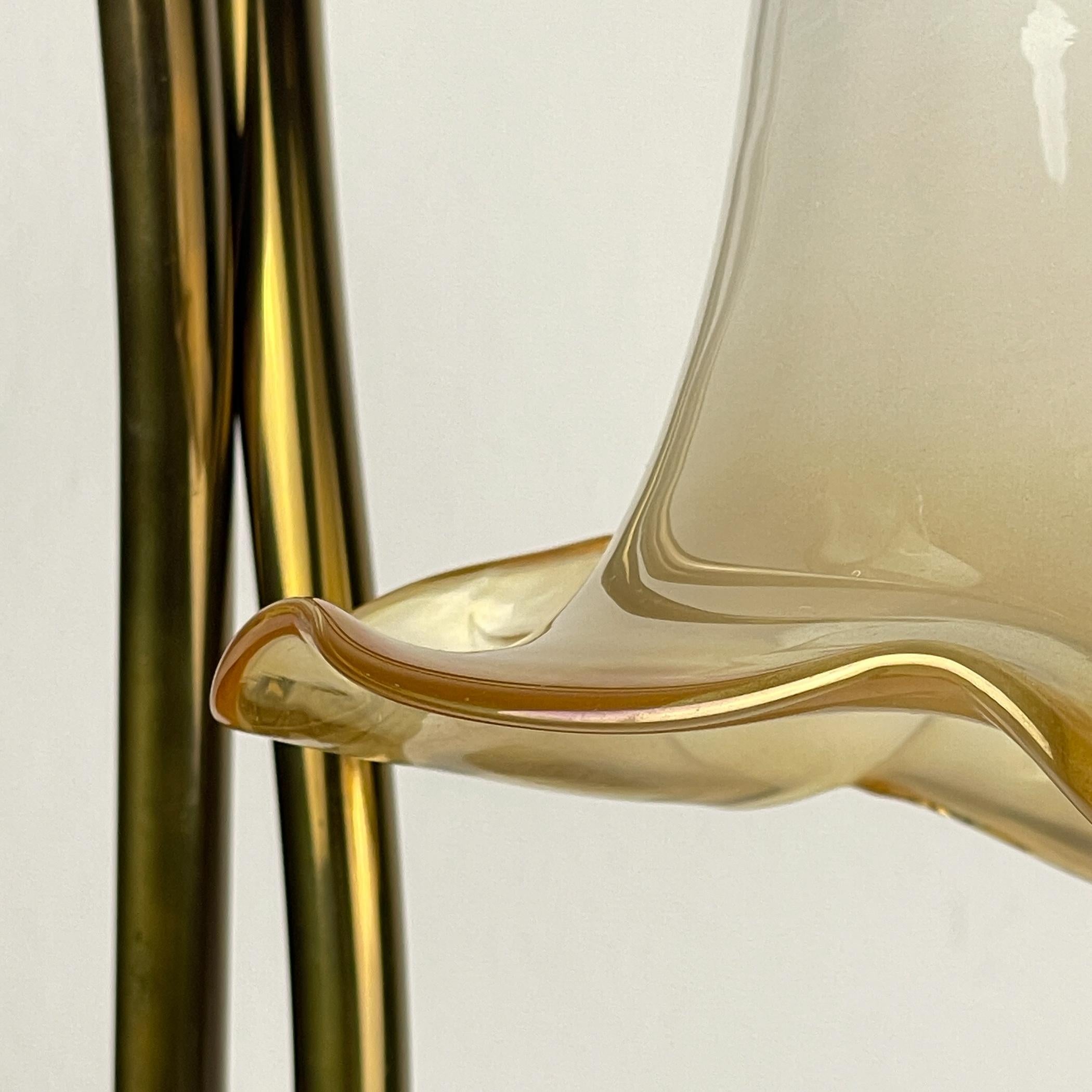 Lampe de table Vintage Murano Lilies, Italie 1970 en vente 7