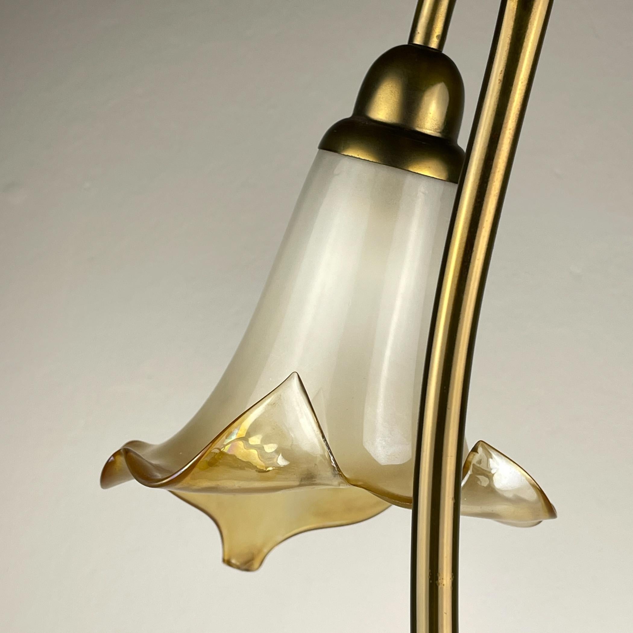 Lampe de table Vintage Murano Lilies, Italie 1970 en vente 8