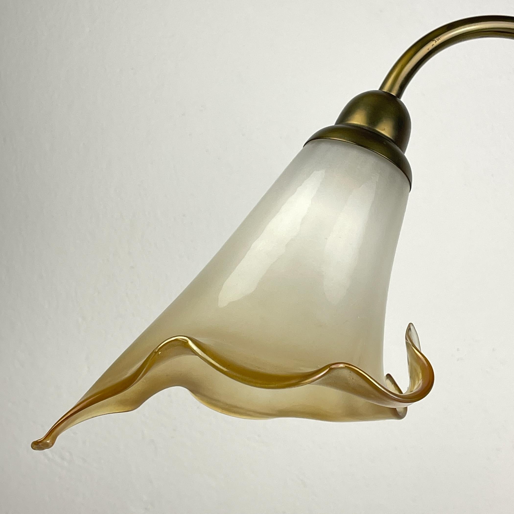 Lampe de table Vintage Murano Lilies, Italie 1970 en vente 11