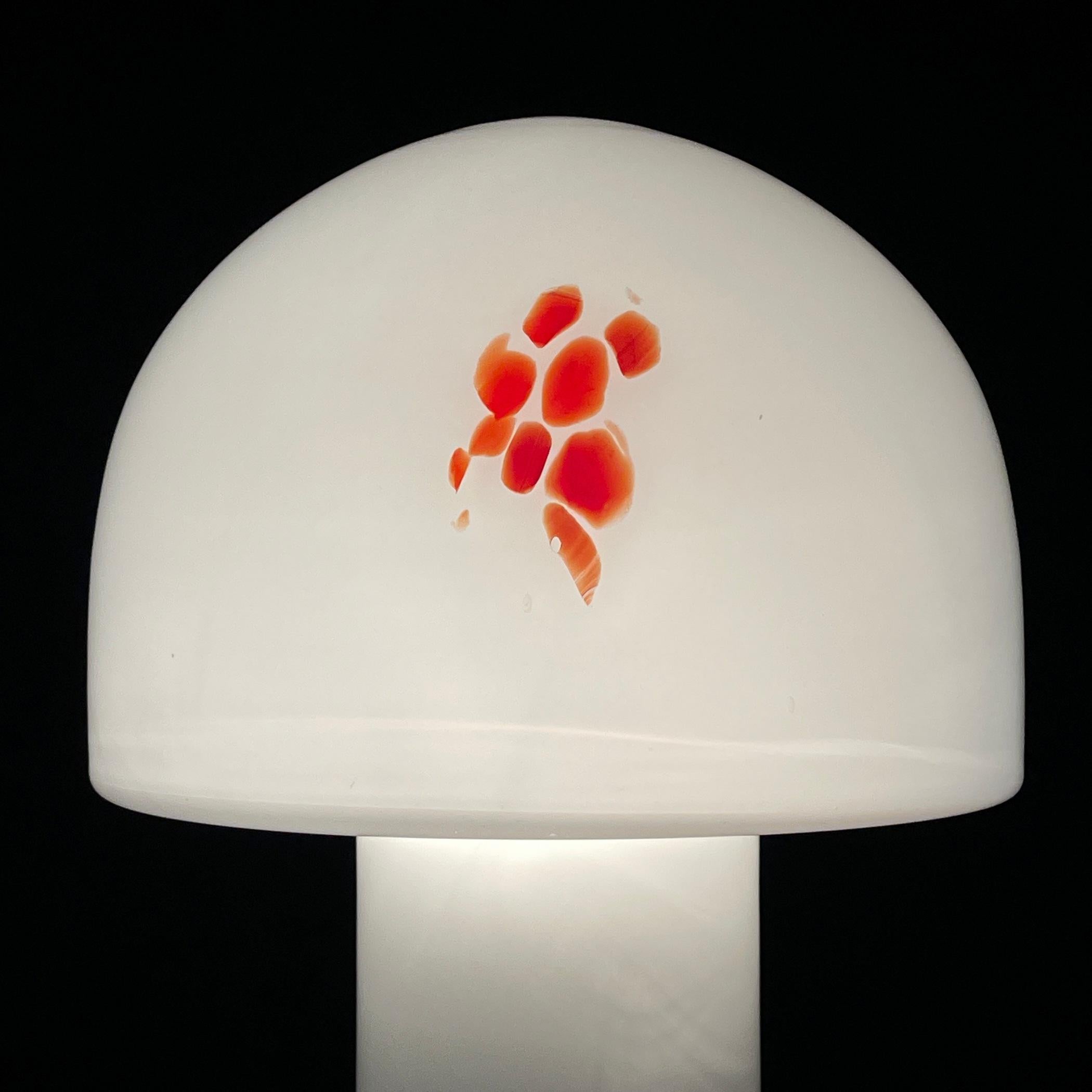Vintage murano table lamp Mushroom Italy 1970s For Sale 1