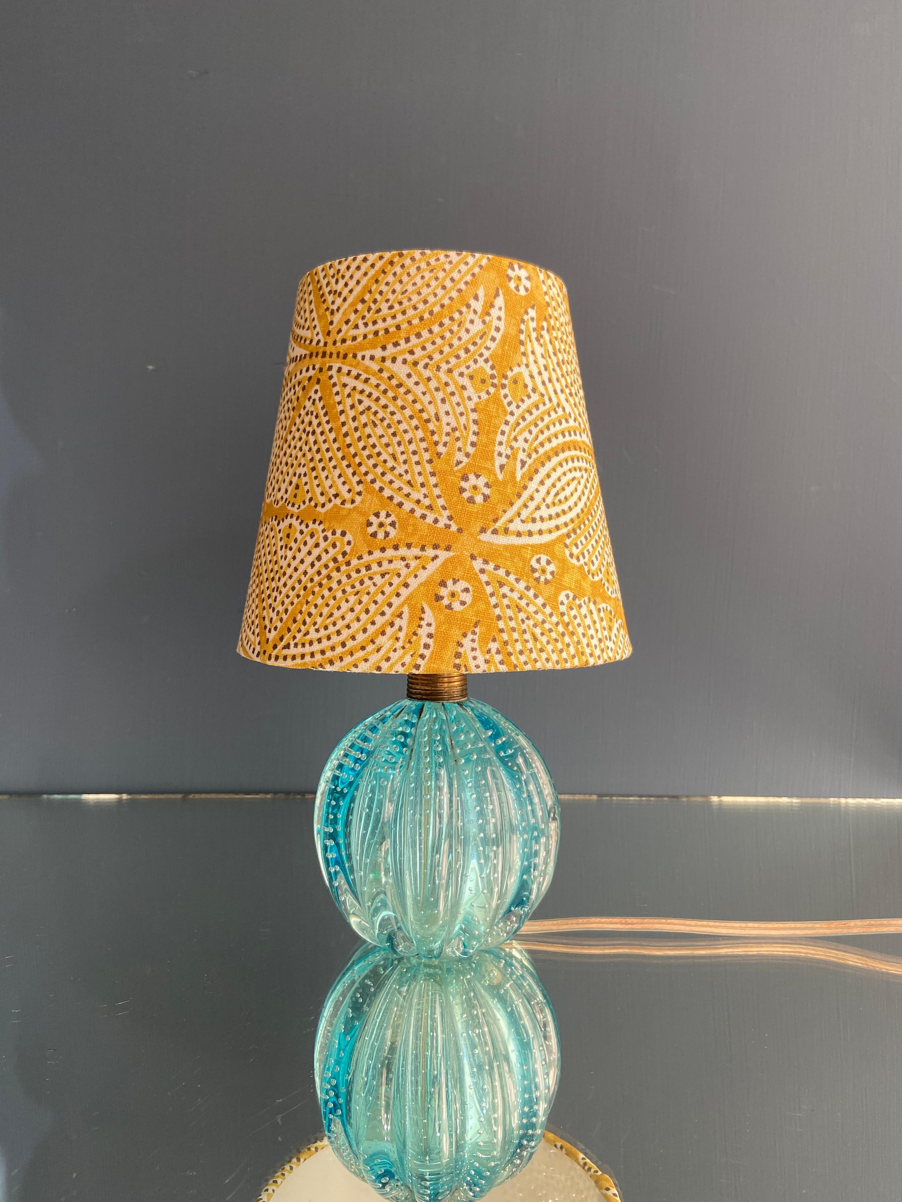 Italian Vintage Murano Table Lamp with Customized Shade, Italy, 1950's