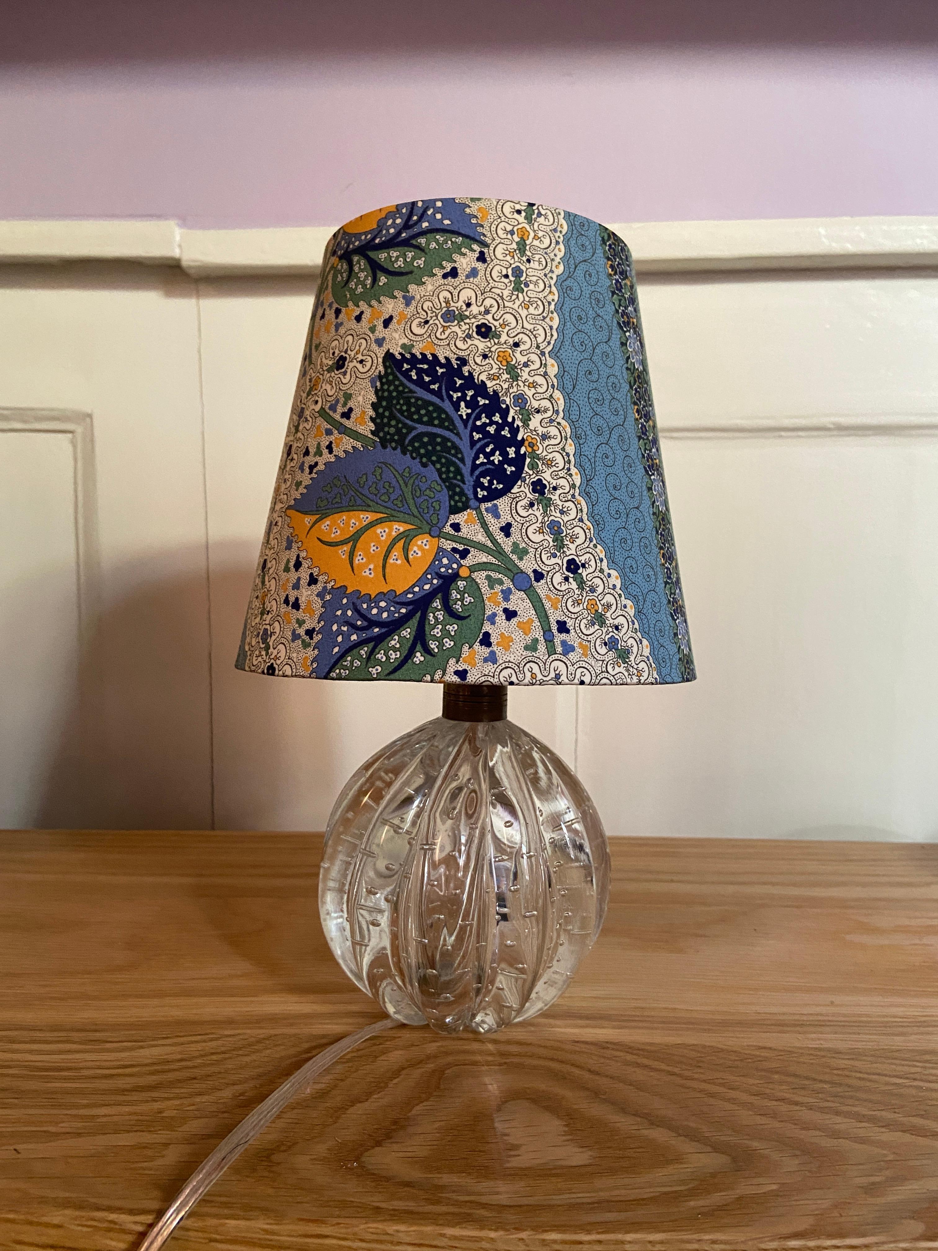 Italian Vintage Murano Table Lamp with Customized Shade, Italy, 1950's