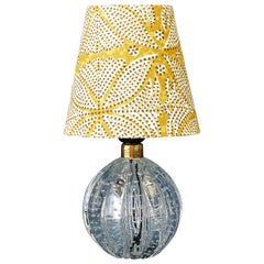 Vintage Murano Table Lamp with Customized Shade, Italy, 1950's