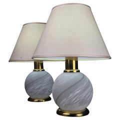 Vintage Murano Table Lamps, Italy 1970s, Set of 2