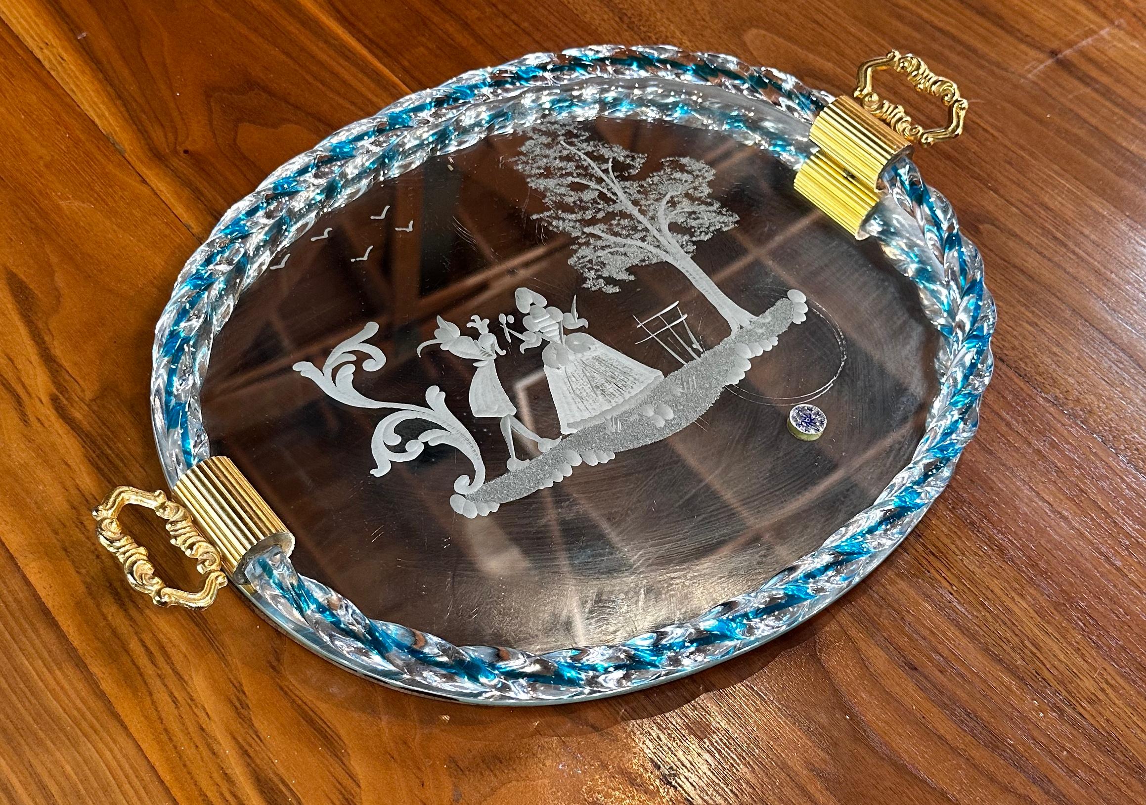 Bandeja vintage de Murano de Venini 1960 Moderno de mediados de siglo en venta