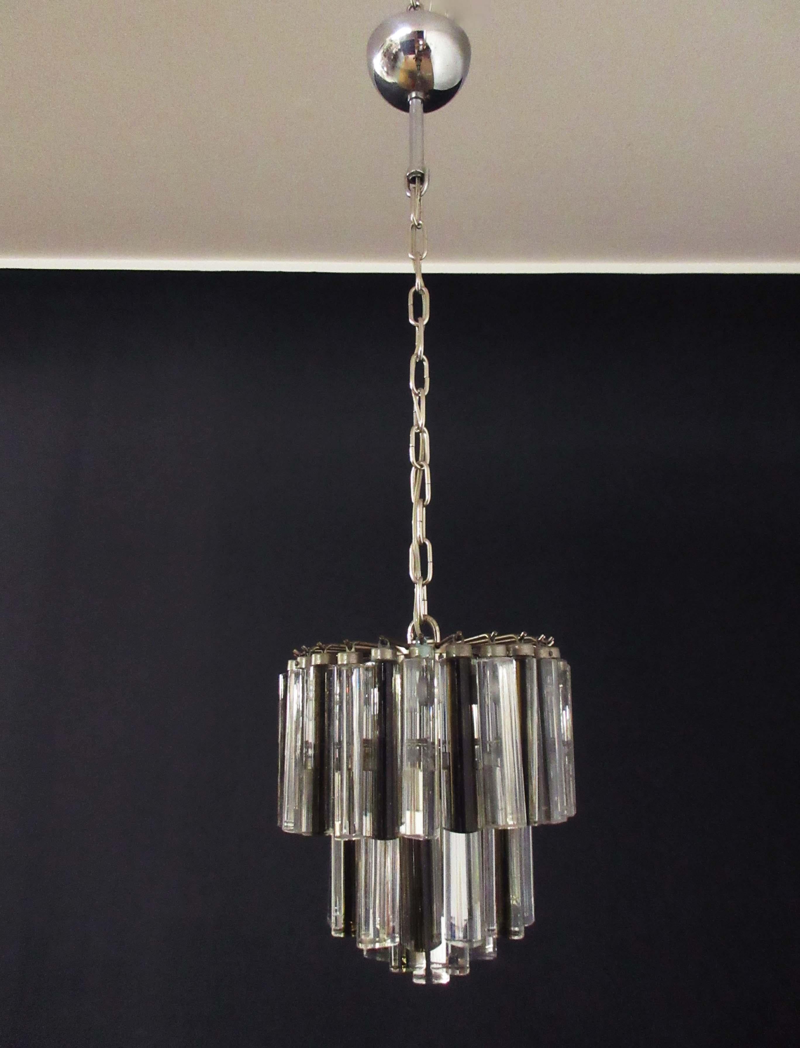 Vintage Murano Triedri Chandelier, 43 Transparent Prism 5