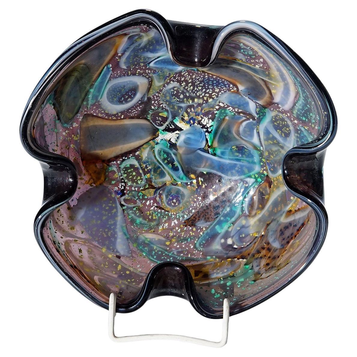 Vintage Murano Tutti Frutti Glass Bowl 1950s