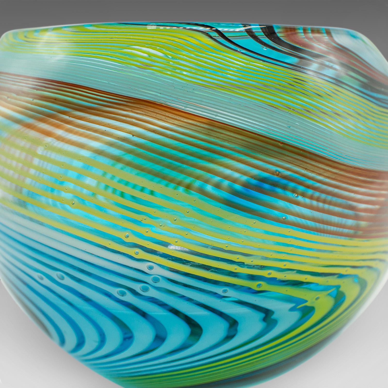 Vaso di Murano d'epoca, italiano, vetro artistico, piatto da frutta, fioriera, metà del secolo scorso in vendita 3