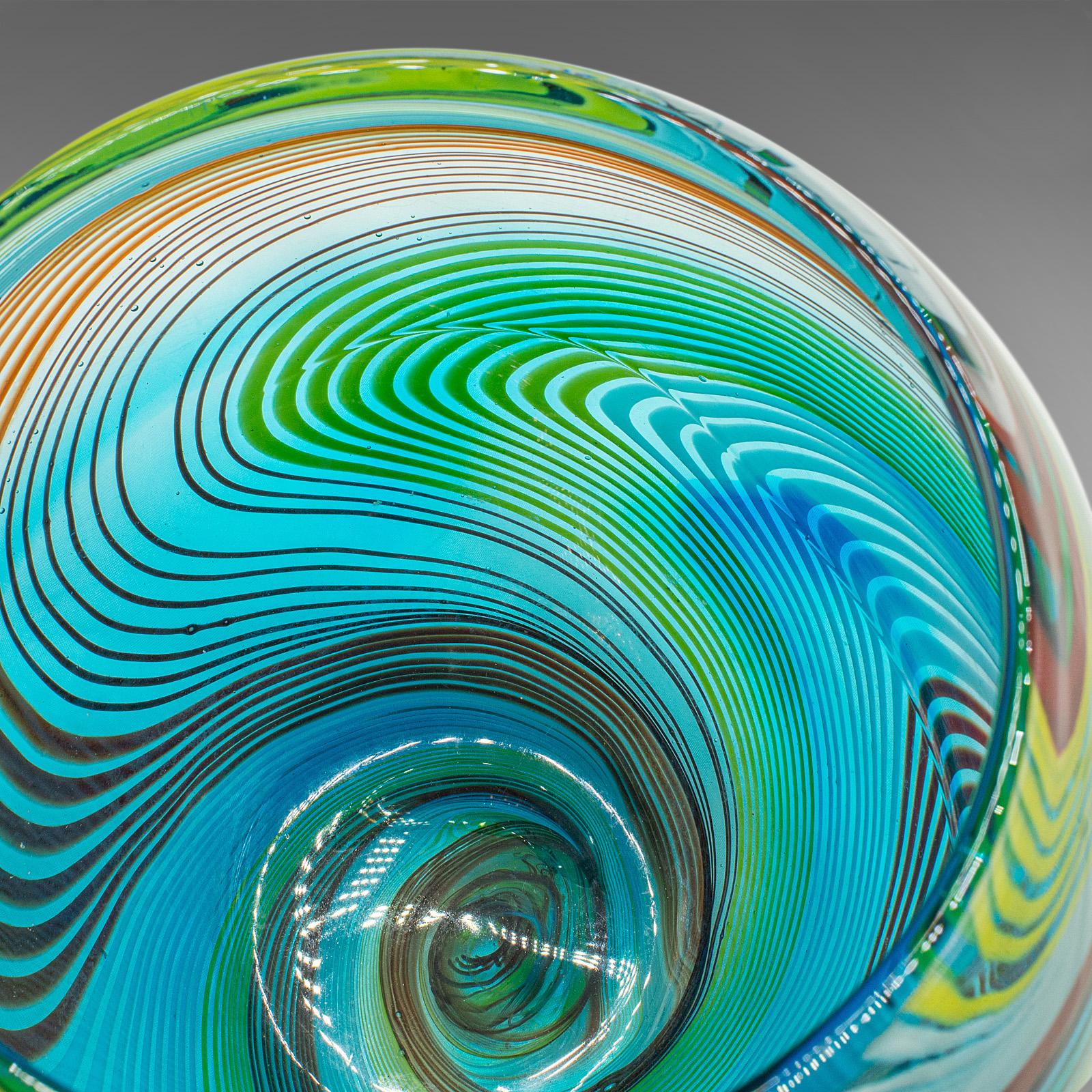 Vaso di Murano d'epoca, italiano, vetro artistico, piatto da frutta, fioriera, metà del secolo scorso in vendita 2