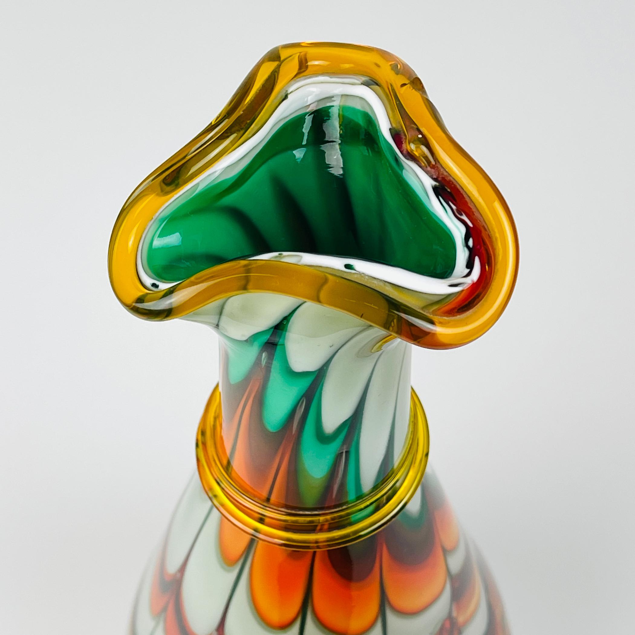 Mid-Century Modern Vase de Murano Italie des années 1970 en vente