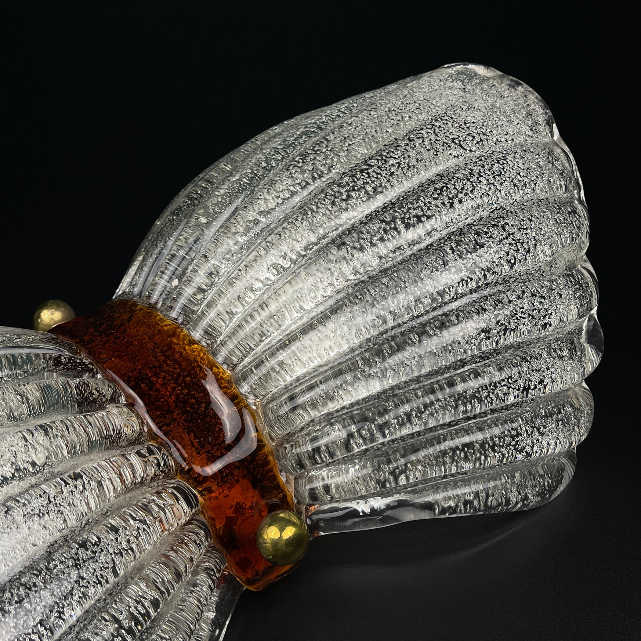 Lampada da parete di Murano vintage di Mazzega Murano, Italia anni '60 3