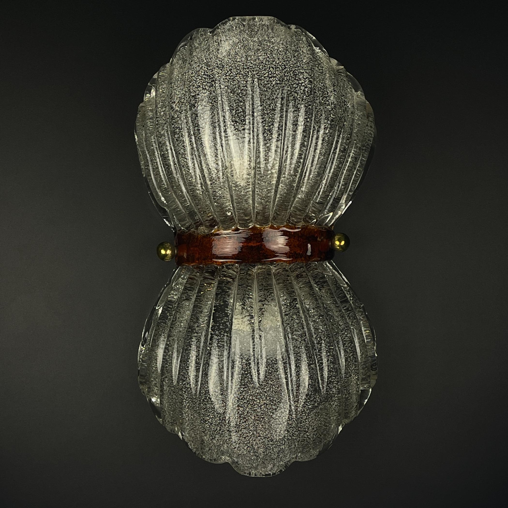 Lampada da parete di Murano vintage di Mazzega Murano, Italia anni '60 7