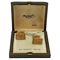 Boutons de manchette plaqués or Murat Vintage