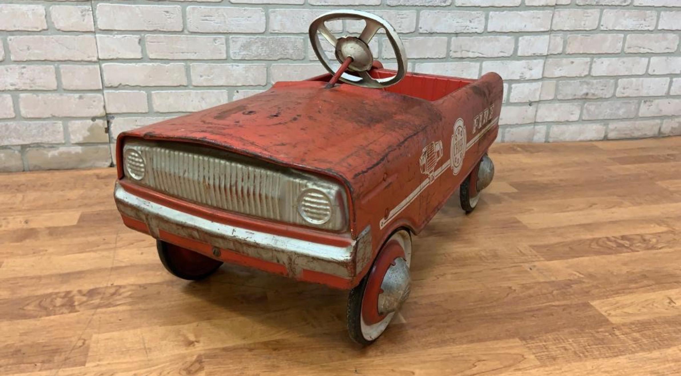vintage fire truck pedal car