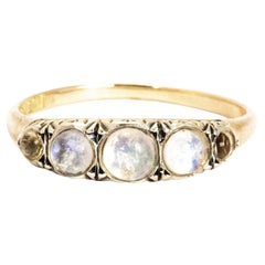 Vintage Murrle Bennett & Co Moonstone and 9 Carat Gold Ring