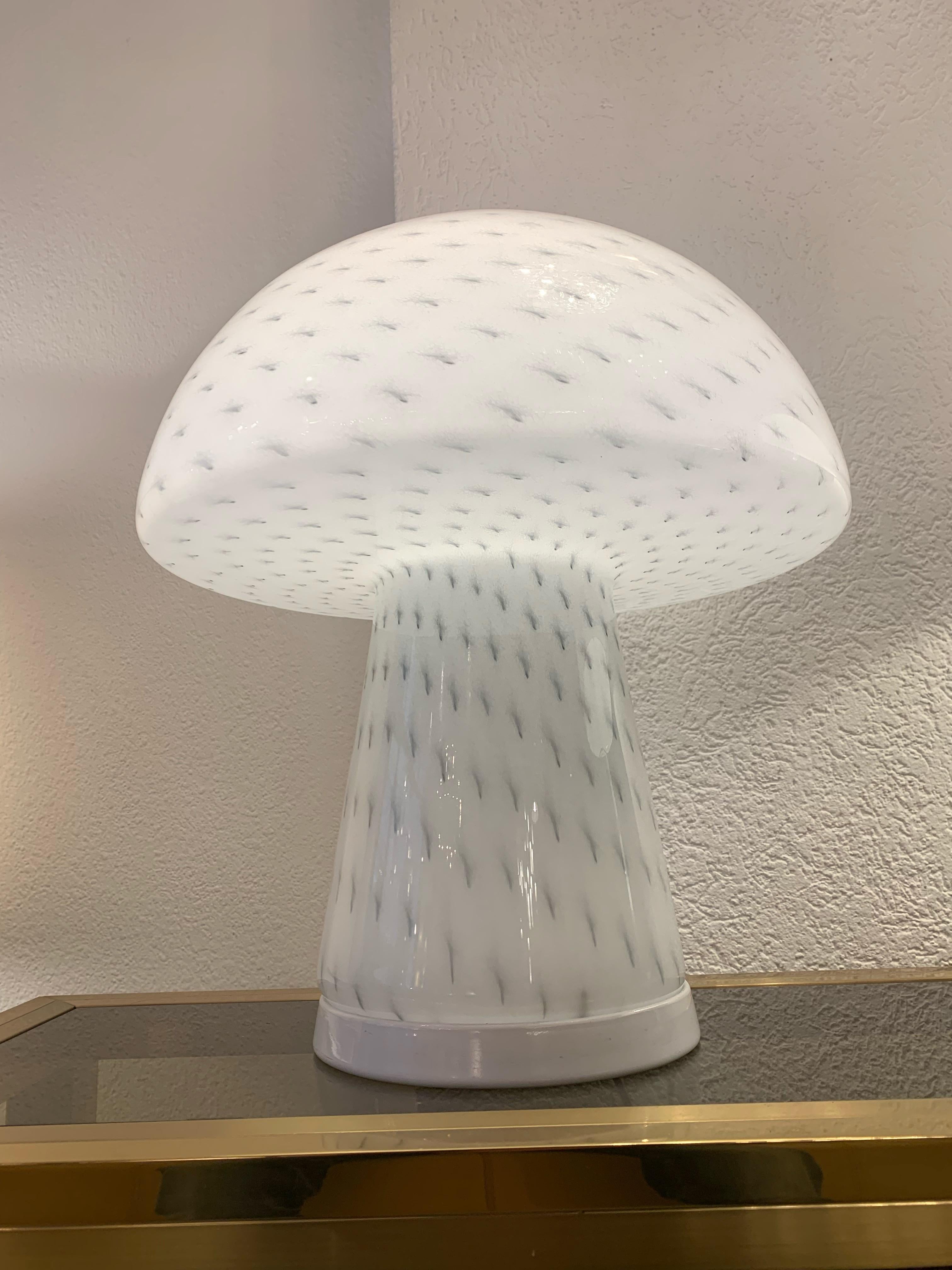 Late 20th Century Vintage Mushroom Glass Table Lamp by Zonca, Italy, 1970s