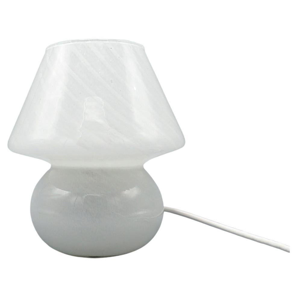 Vintage Mushroom Table Lamp in Grey Murano Glass, 1970s For Sale