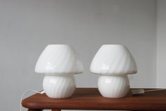 Vintage Mushroom Table Lamp Italy 1970s set of 2