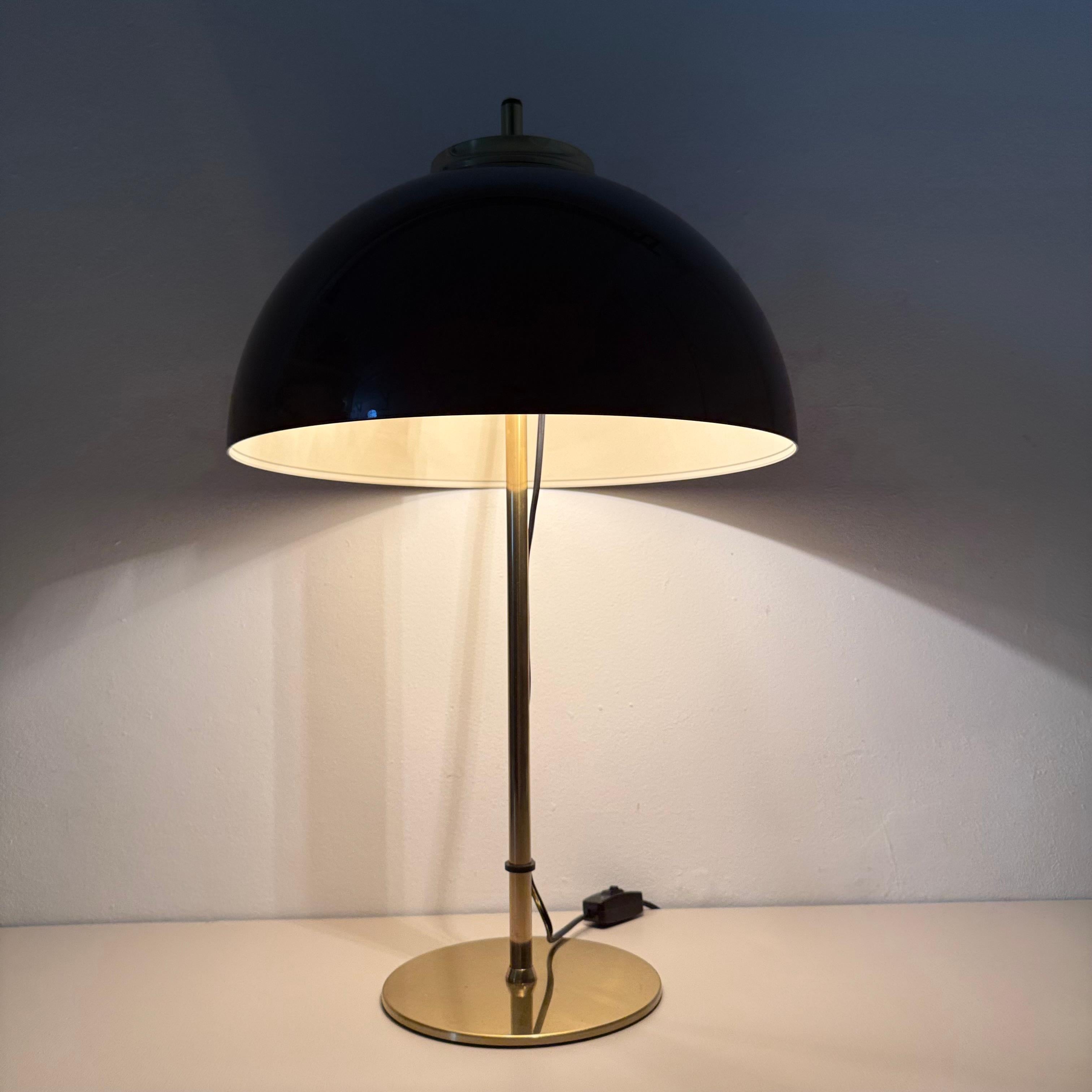Vintage Mushroom table lamp with gold metal base , 1970s For Sale 4