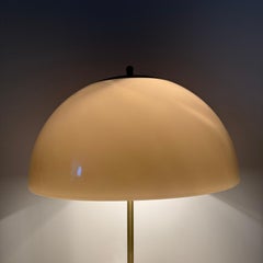 Vintage Mushroom table lamp with gold metal base , 1970s
