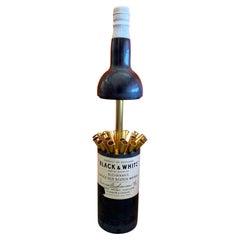 Porte-cigarettes vintage musical "Buchanan's Scotch" bouteille noire et blanche