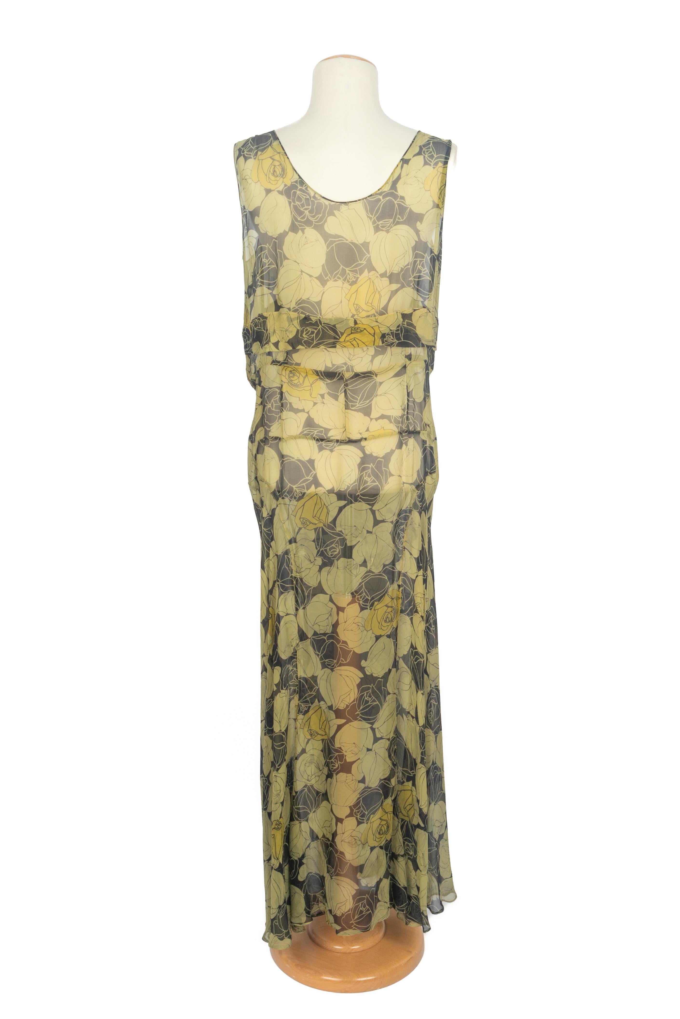Vintage Musselin Kleid im Angebot 1